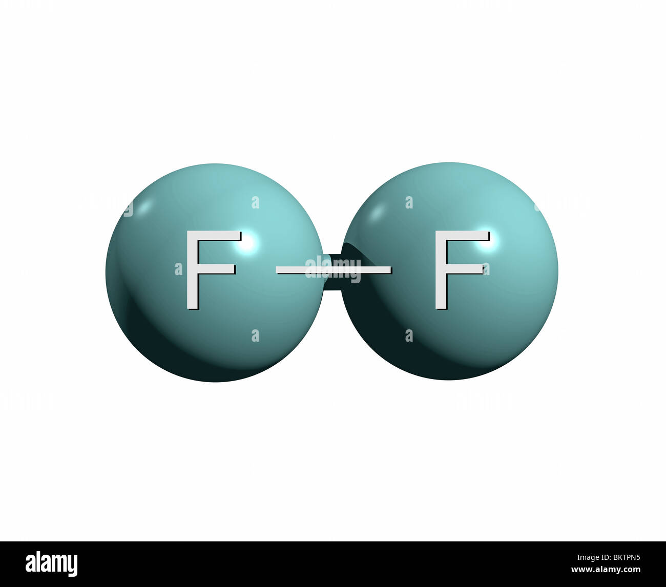 Fluormolekül F2 / fluorine molecule F2 Stock Photo - Alamy