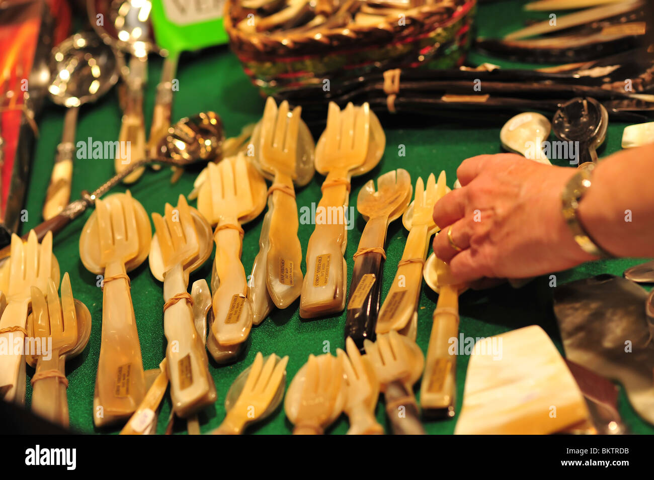 ivory utensils Stock Photo