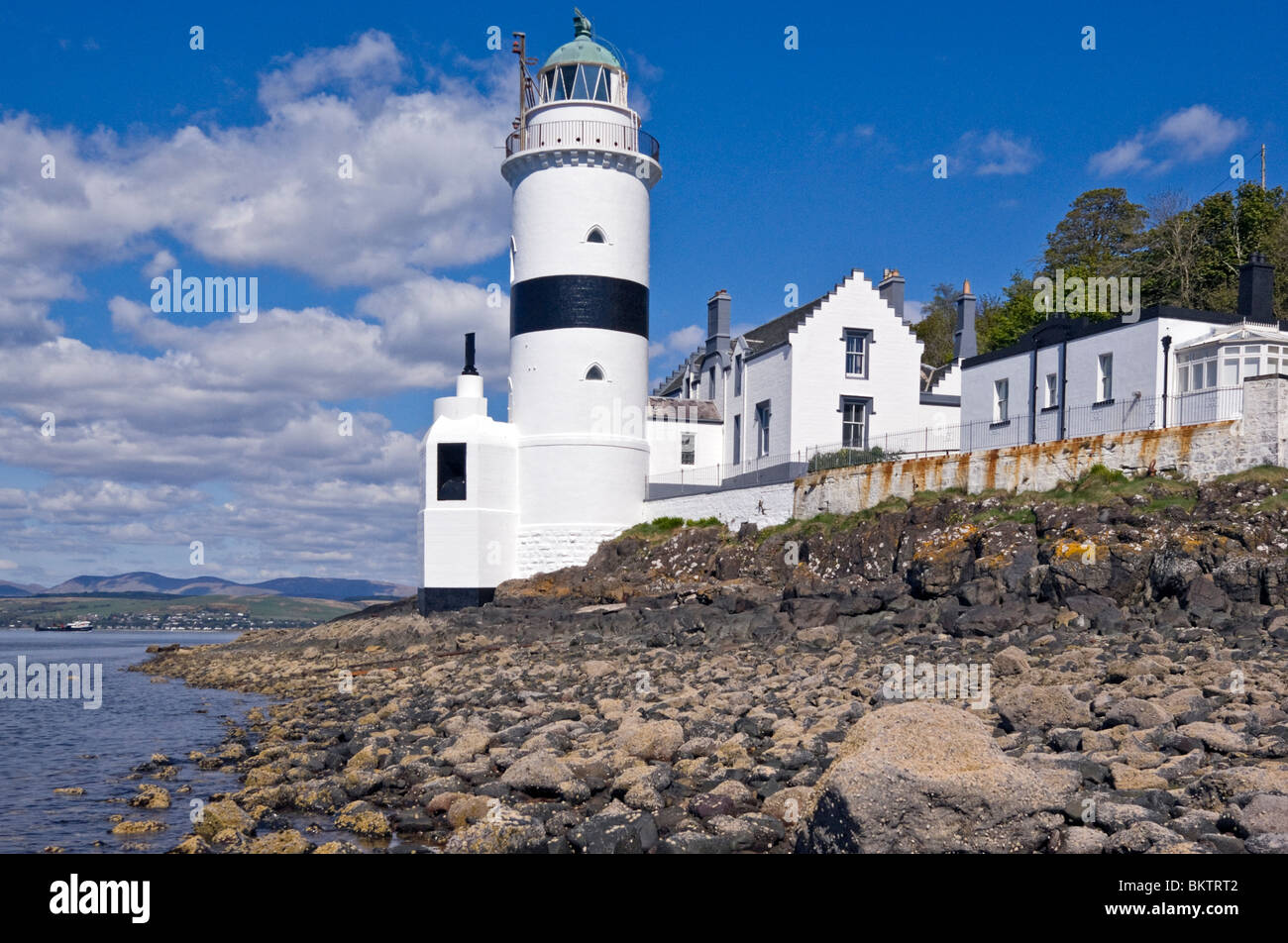 The famous Cloch lighthouse at Cloch Point south of Gourock on the