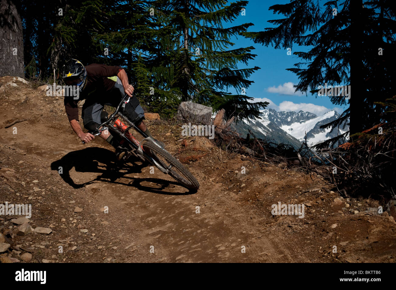 Downhill Mountain Biking in the World Famous Whistler Bike Park Stock Photo Alamy