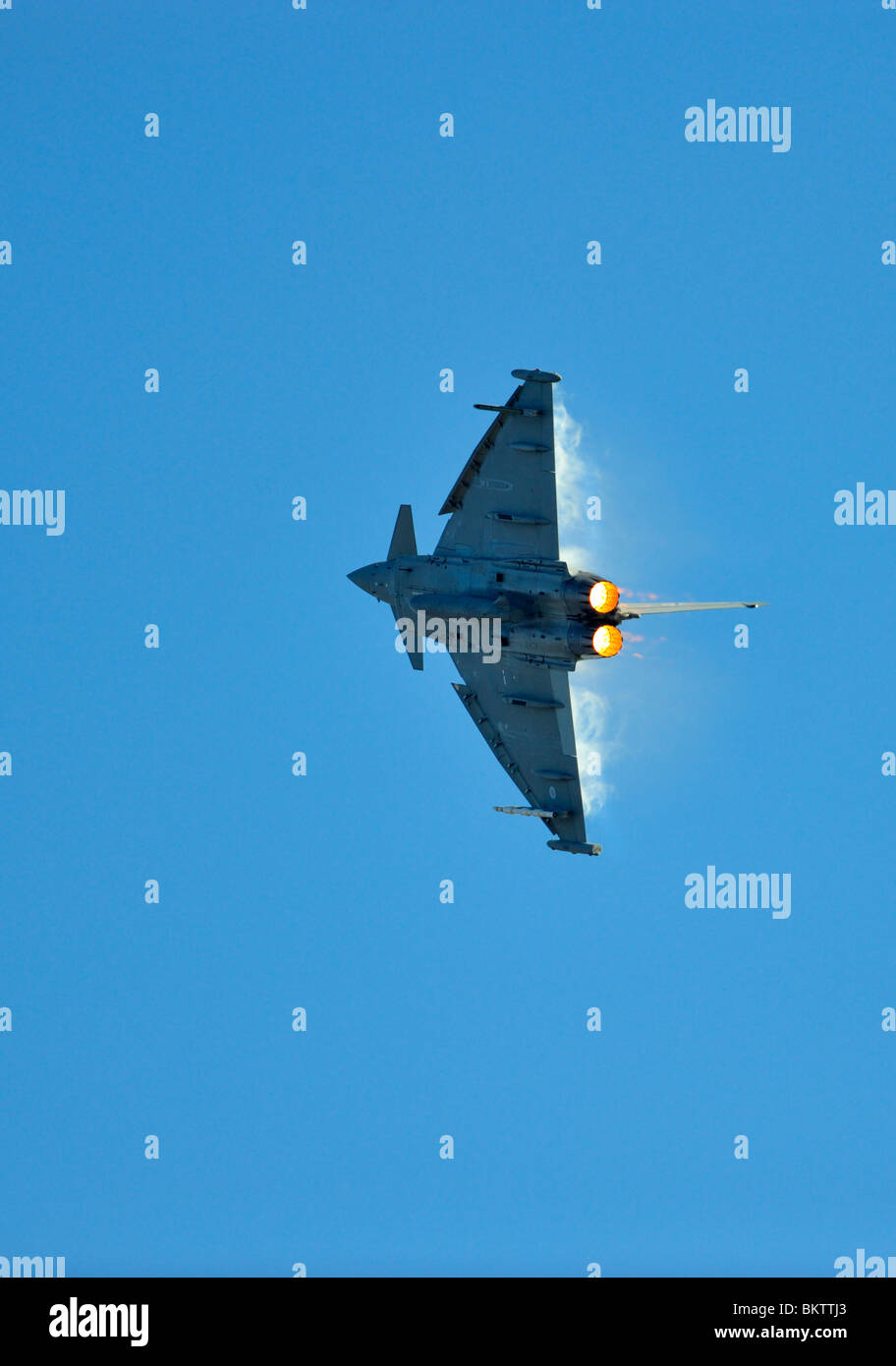 Typhoon jet fighter at Donna Nook bombing range Stock Photo