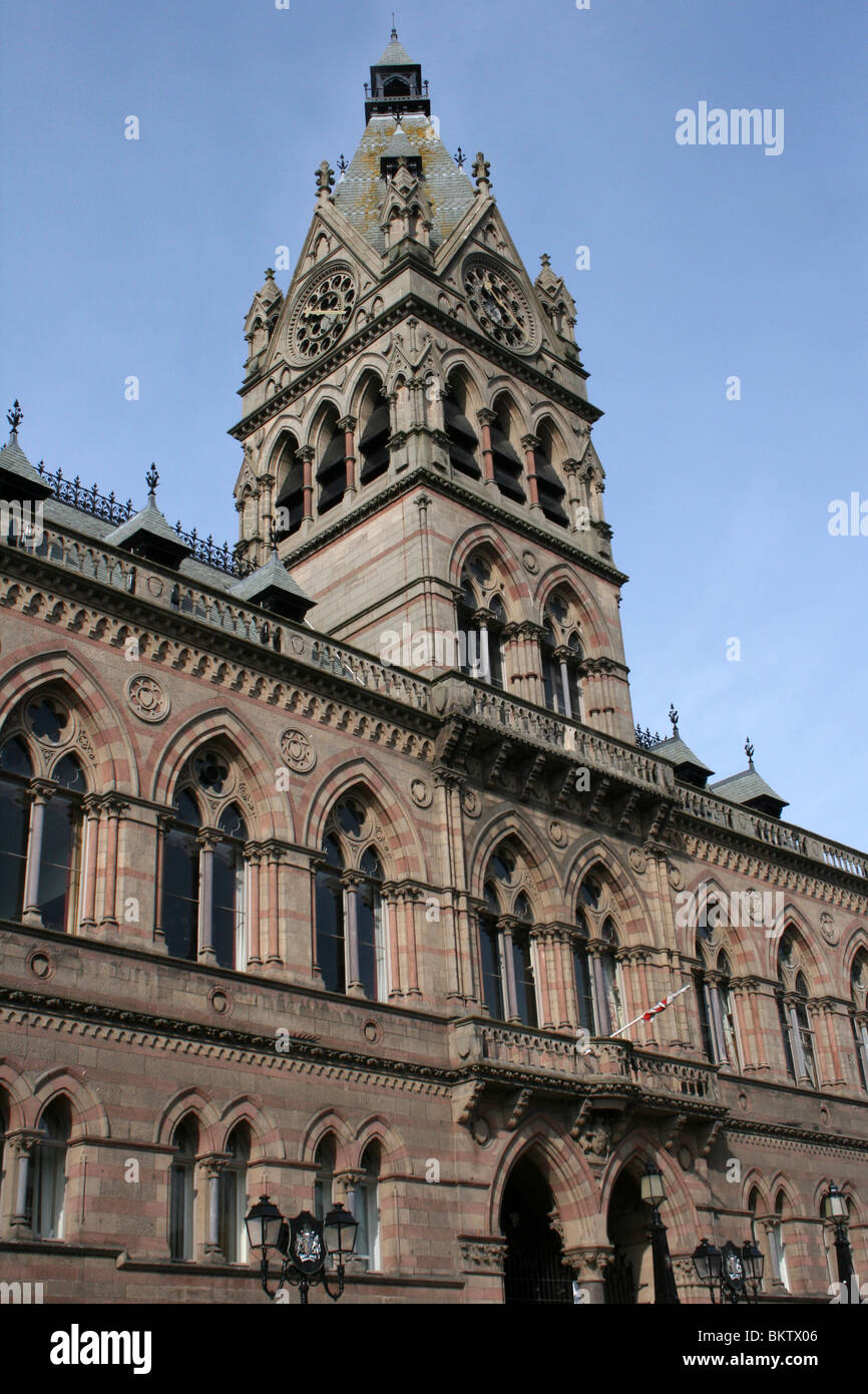 Gothic Style Town Hall, Chester, UK Stock Photo