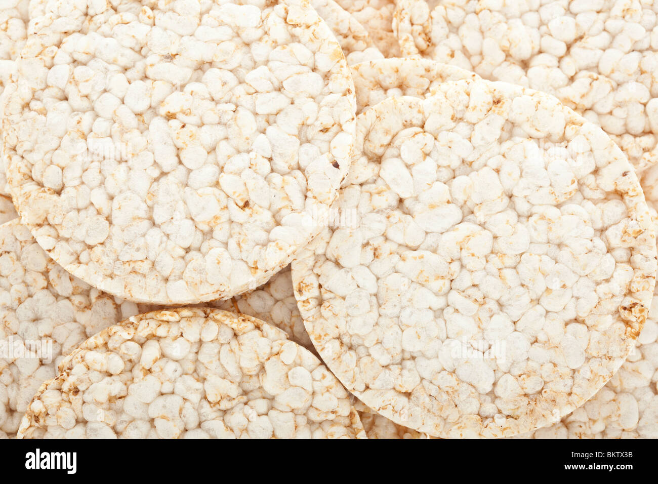 Background made of rice cakes pile Stock Photo