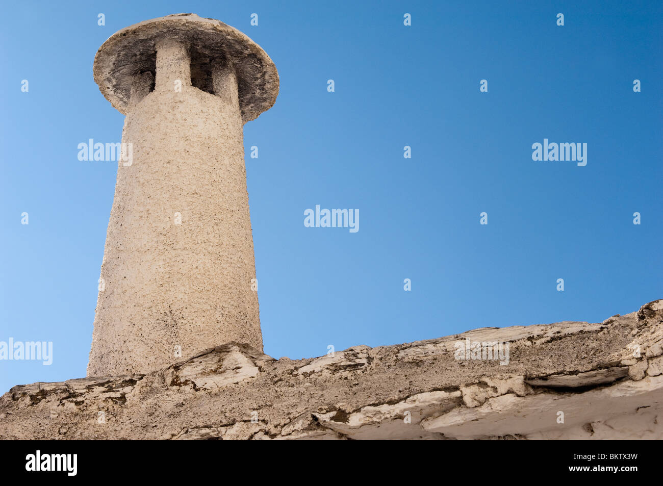 An typical chimney of an Andalucian village house Stock Photo