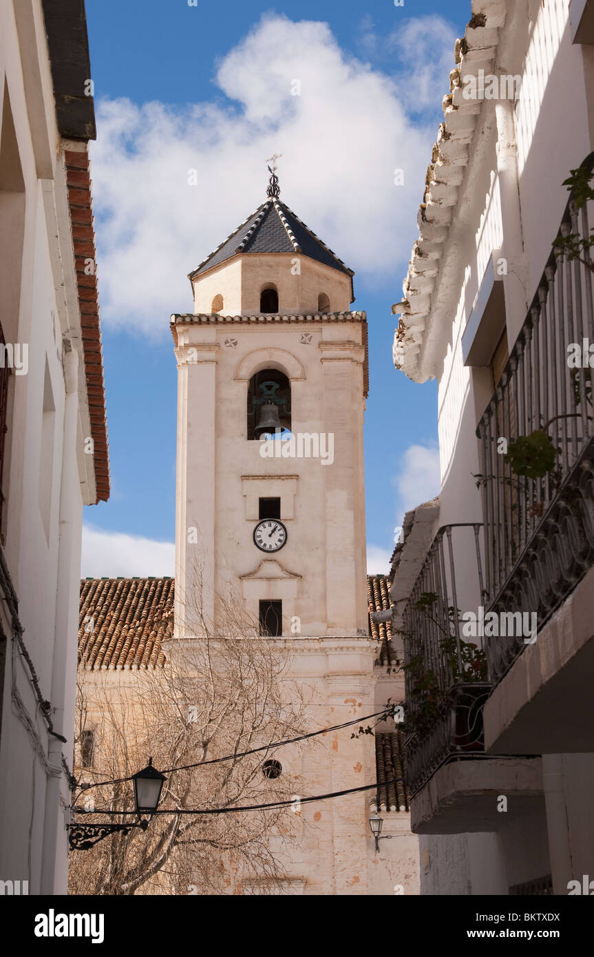 An Andalucian church against a blue sky Stock Photo