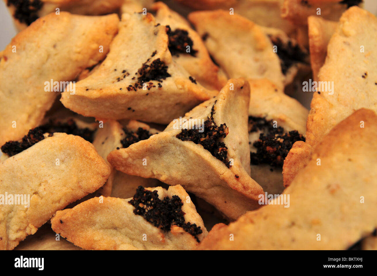 Poppy Seed filled Hamantashen a pastry in Ashkenazi Jewish cuisine It