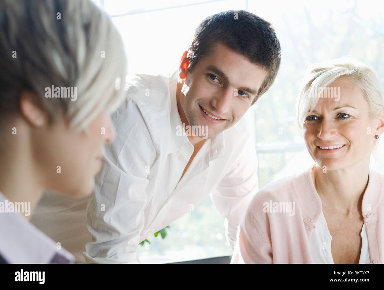 Colleagues at meeting Stock Photo