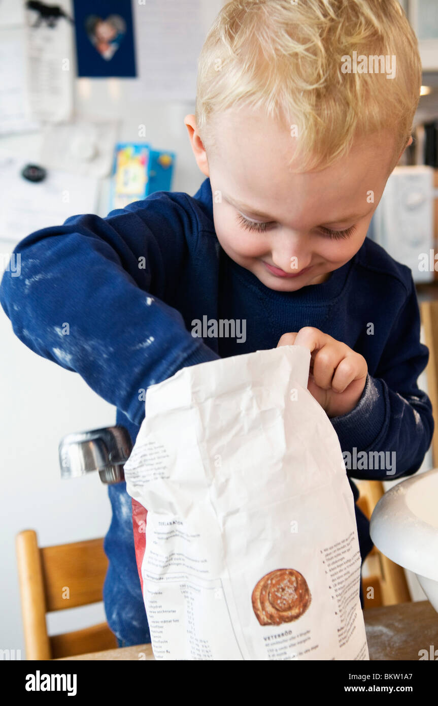 Child baking Stock Photo