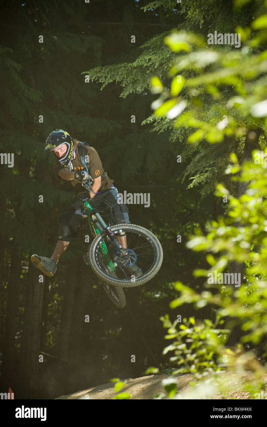 Downhill Mountain Biking in the World Famous Whistler Bike Park Stock Photo Alamy