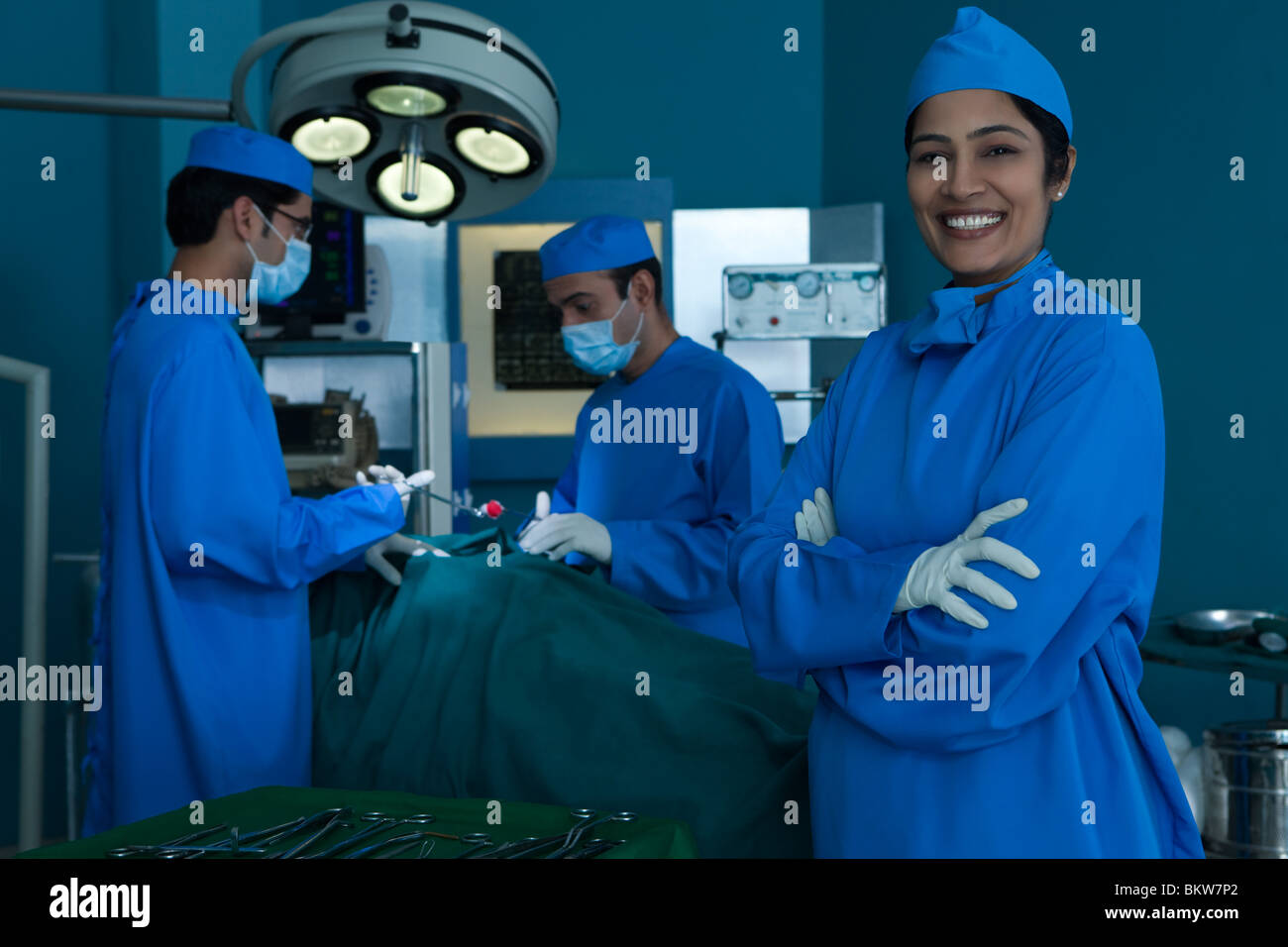 Confident female surgeon in the operating room Stock Photo - Alamy