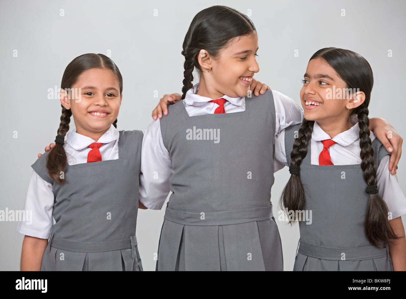 Group girls in school uniform hi-res stock photography and images - Alamy