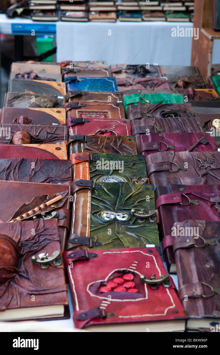 Book covers display at stall, Portobello Road Market Notting Hill West