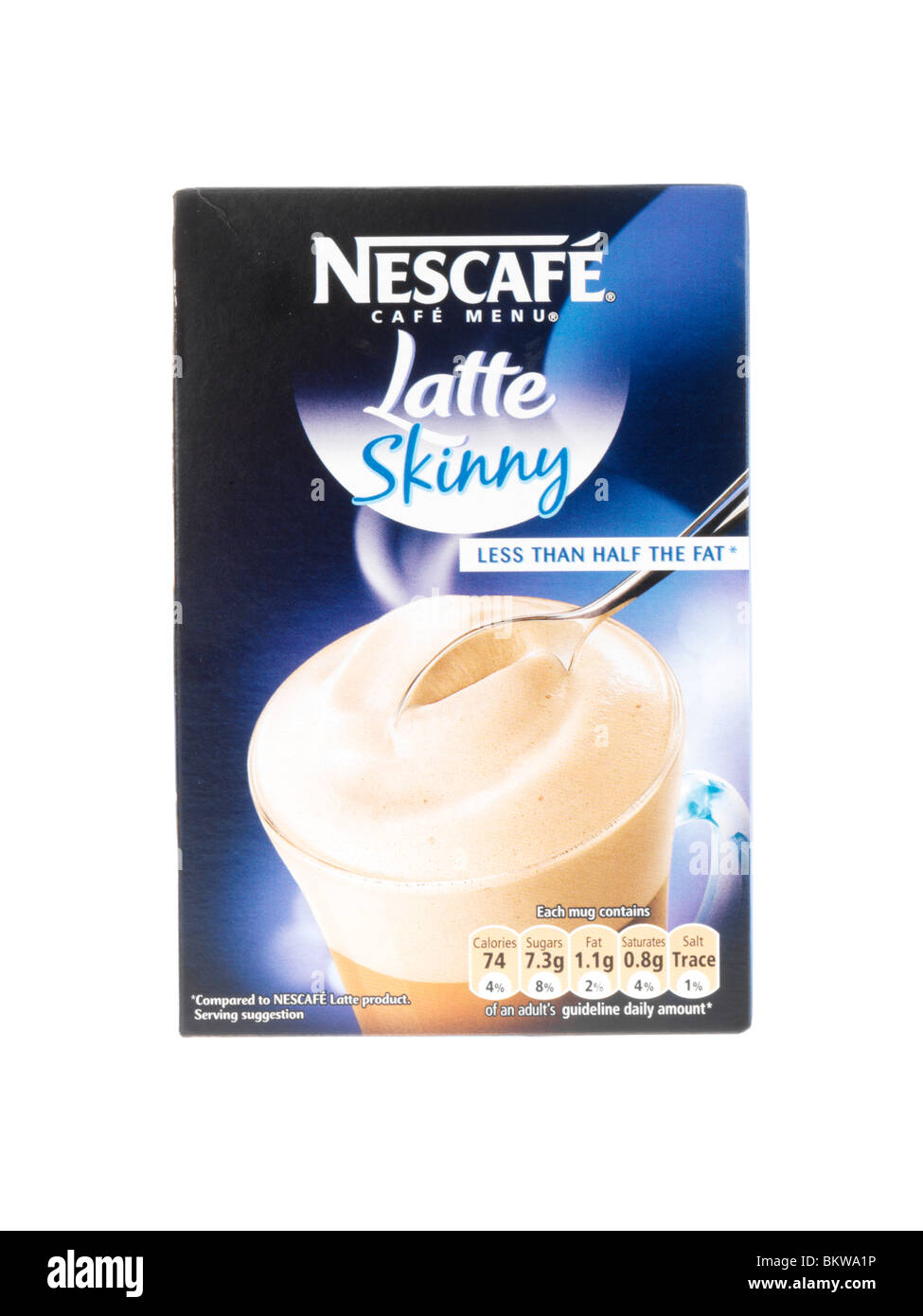 Box of Skinny Latte Sachets Stock Photo