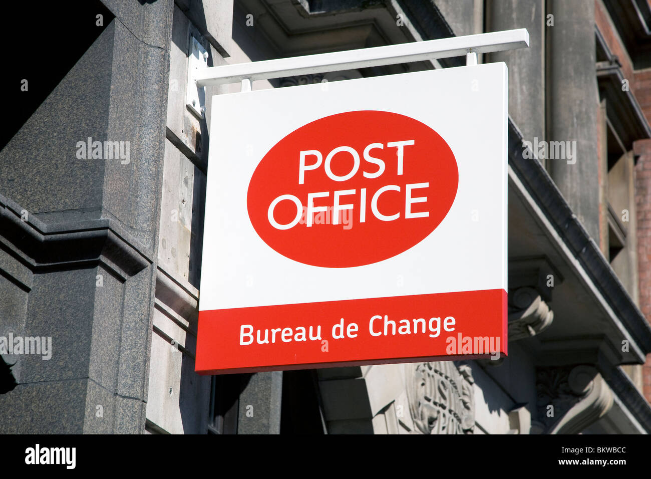 Sign on Post Office, London Stock Photo