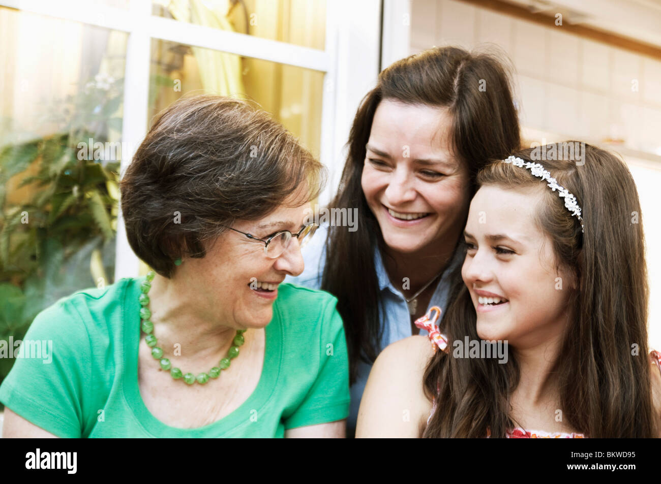 Dark haired women Stock Photo