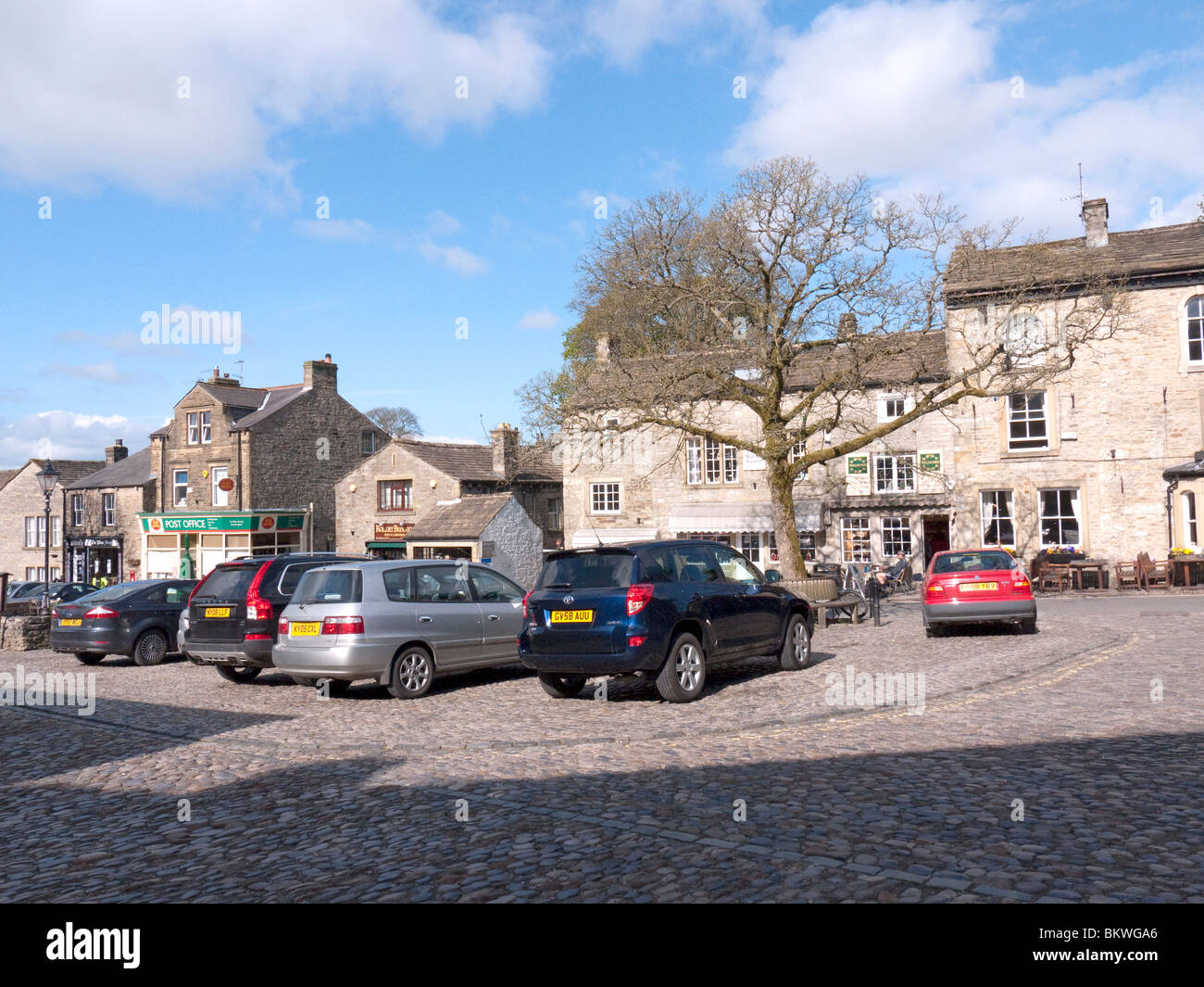The beautiful town of Grassington in the North Yorkshire Dales in England full of stone cottages and country charm Stock Photo
