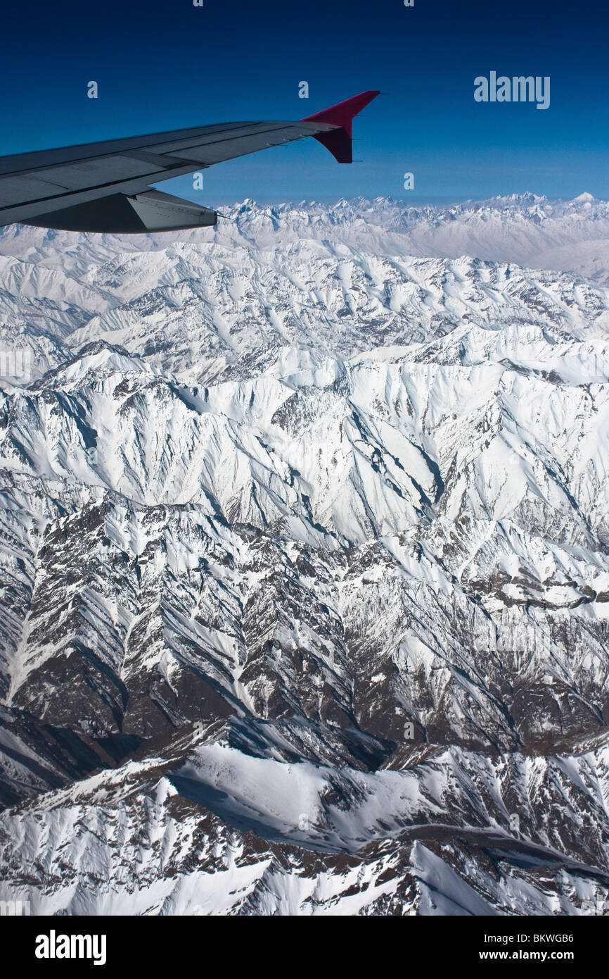 Aerial view of Ladakh Range Stock Photo