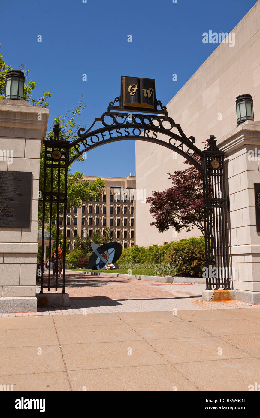 WASHINGTON, DC, USA - Professors Gate at George Washington University. Stock Photo