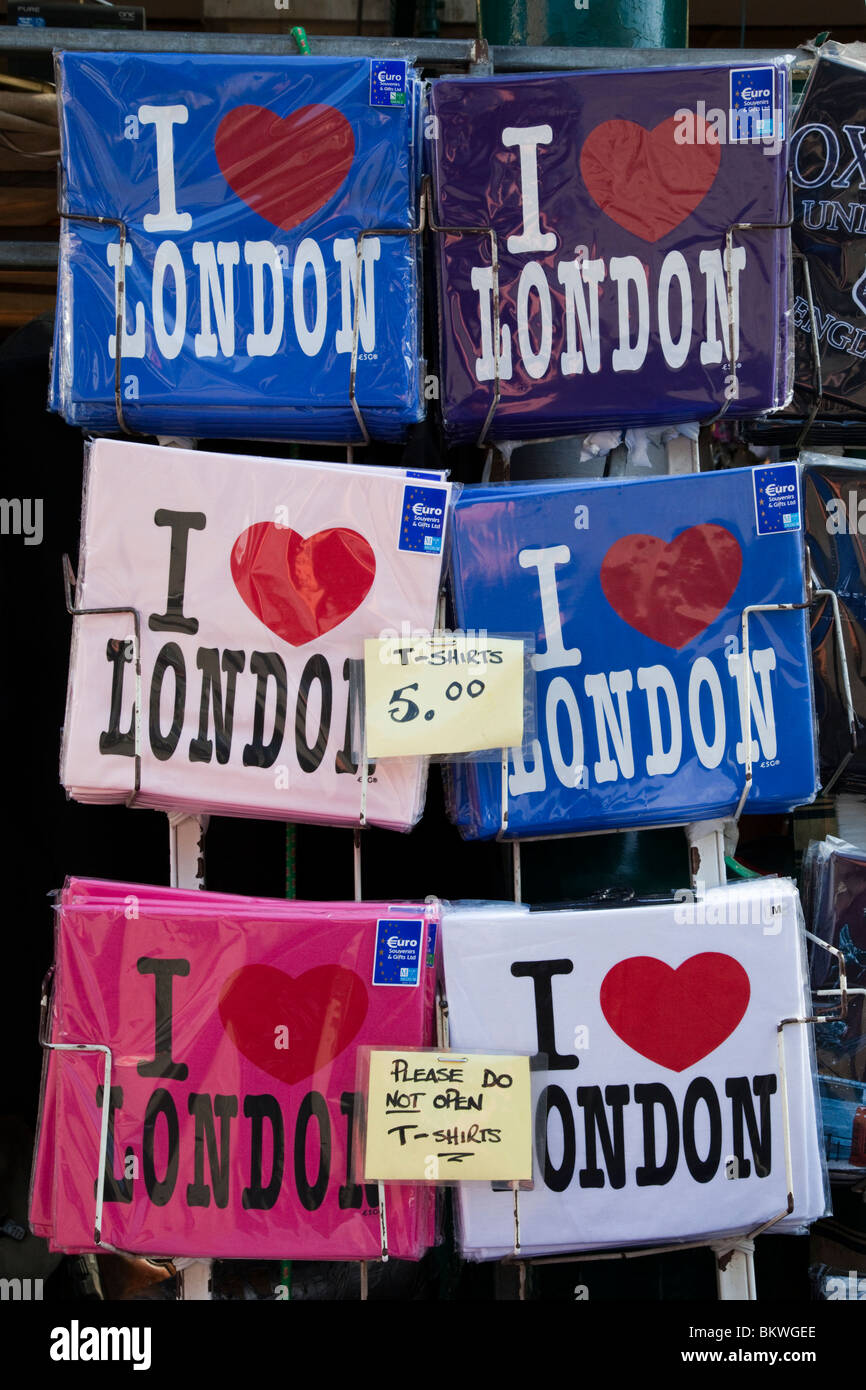 I love London Tshirts, souvenirs, Covent Garden, London, England