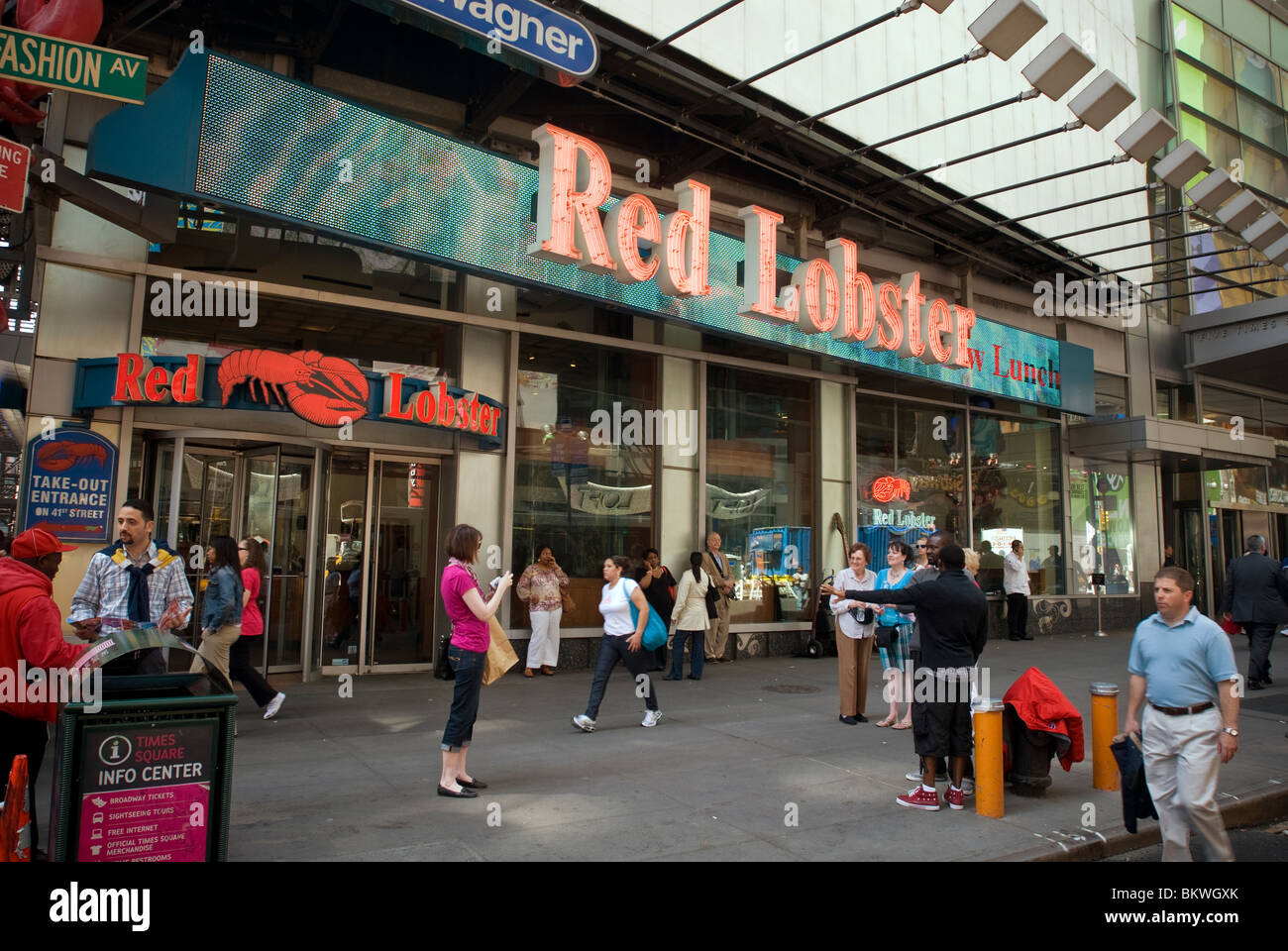A Red Lobster restaurant in Times Square in New York Stock Photo Alamy