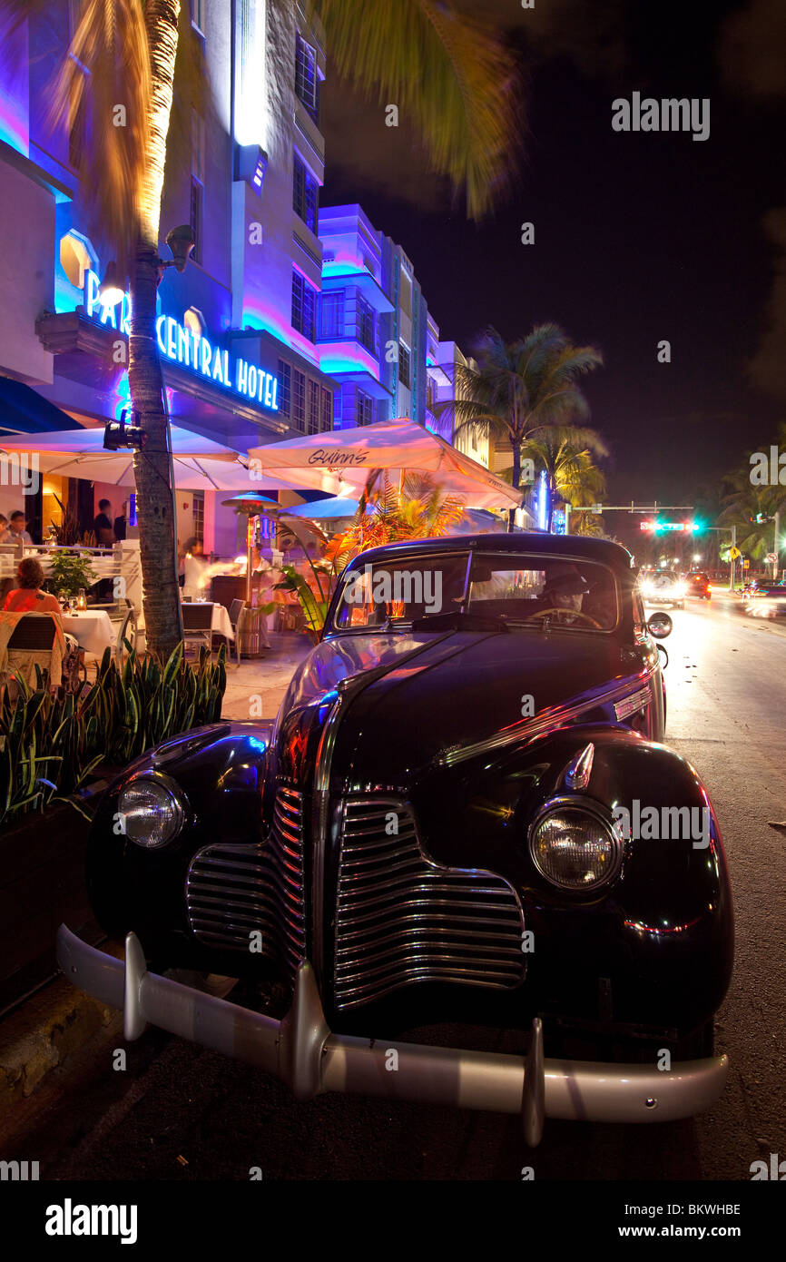 Classic American Car, South Beach, Miami, Florida, USA Stock Photo - Alamy