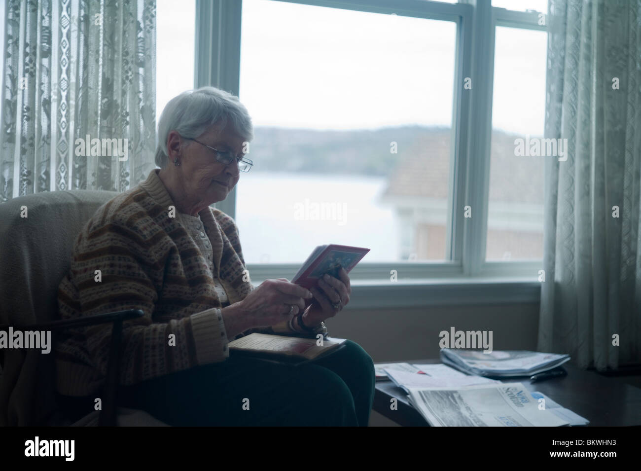 White Hair White Haired Decline Age Dementia Confusion Stock