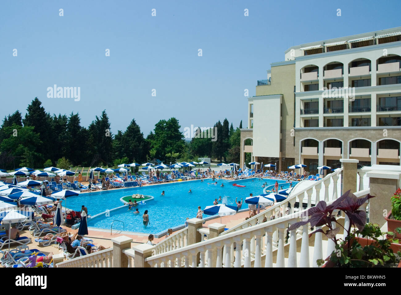 Pool from above, Sunny beach, Modern architecture, Black Sea, Balkan ...