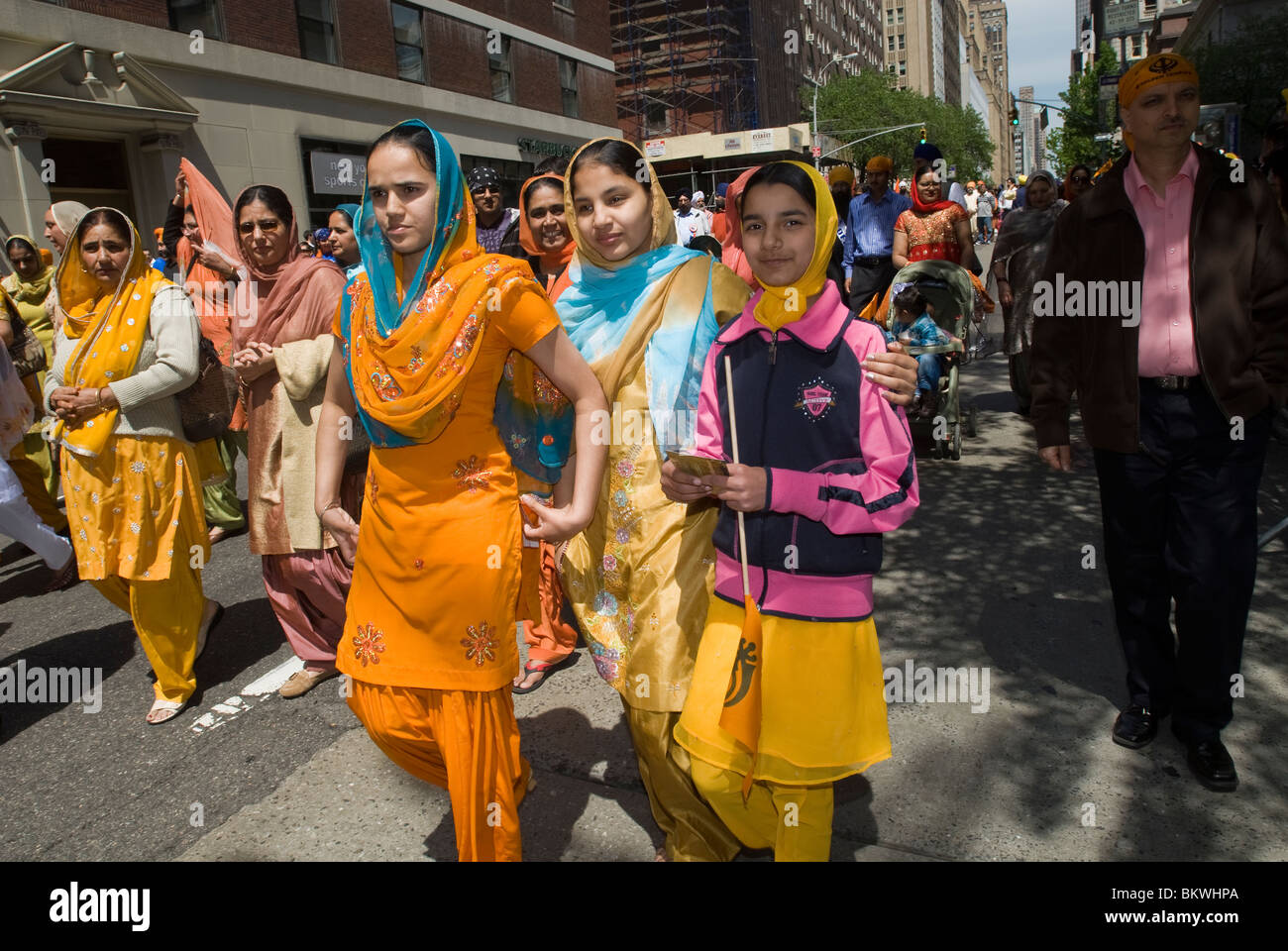 Thousands watch and participate in the 23rd Annual Sikh Day Parade in