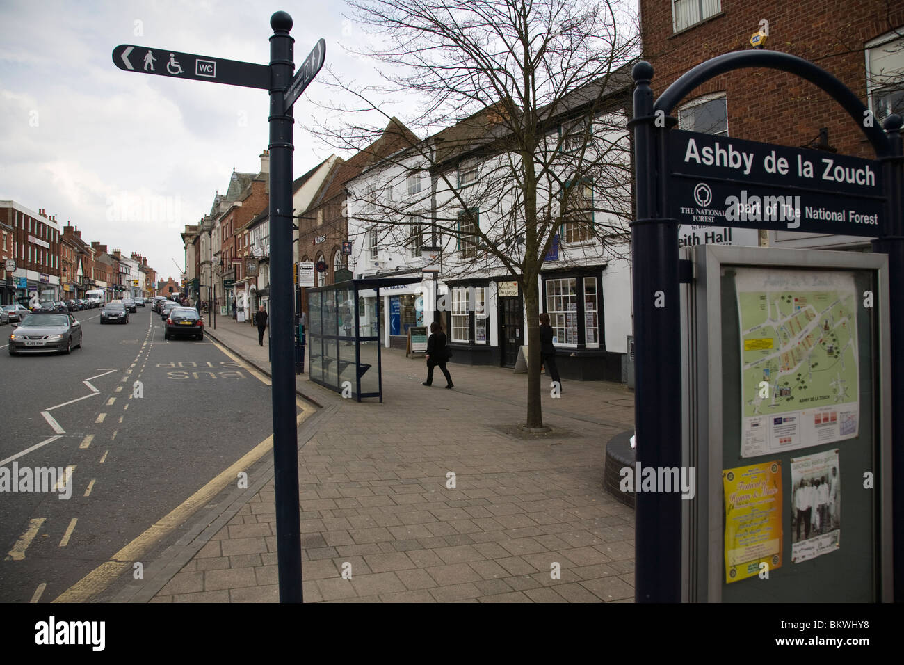 Market Street in Ashby de la Zouch, Leicestershire, England Stock Photo