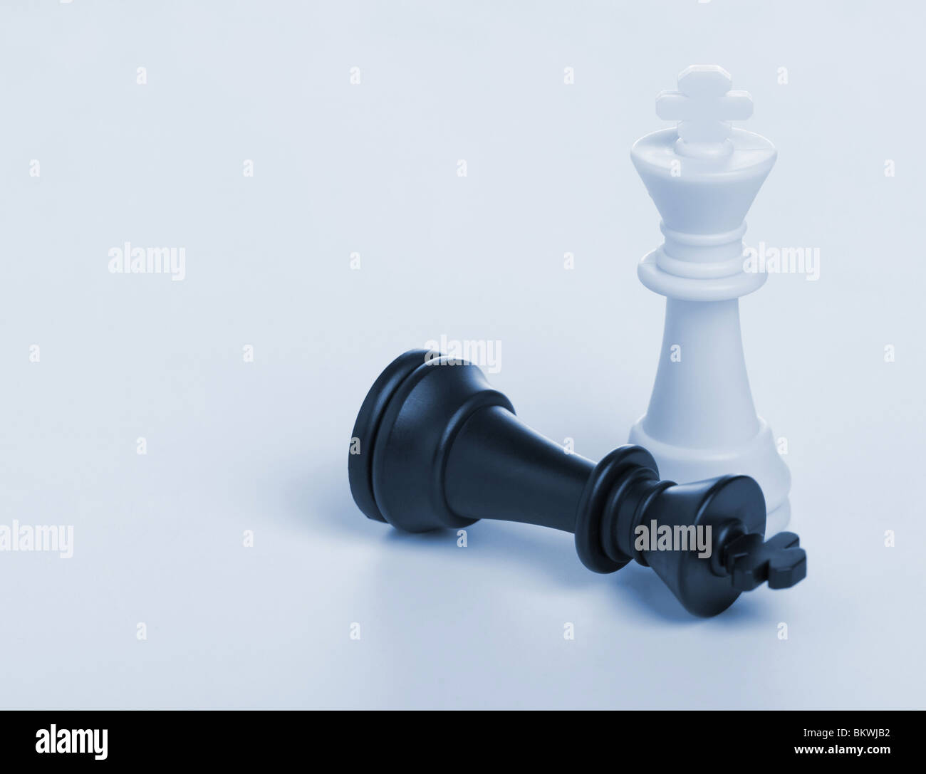 Death of king. Chessmen. Concept of a victory and loss. Stock Photo