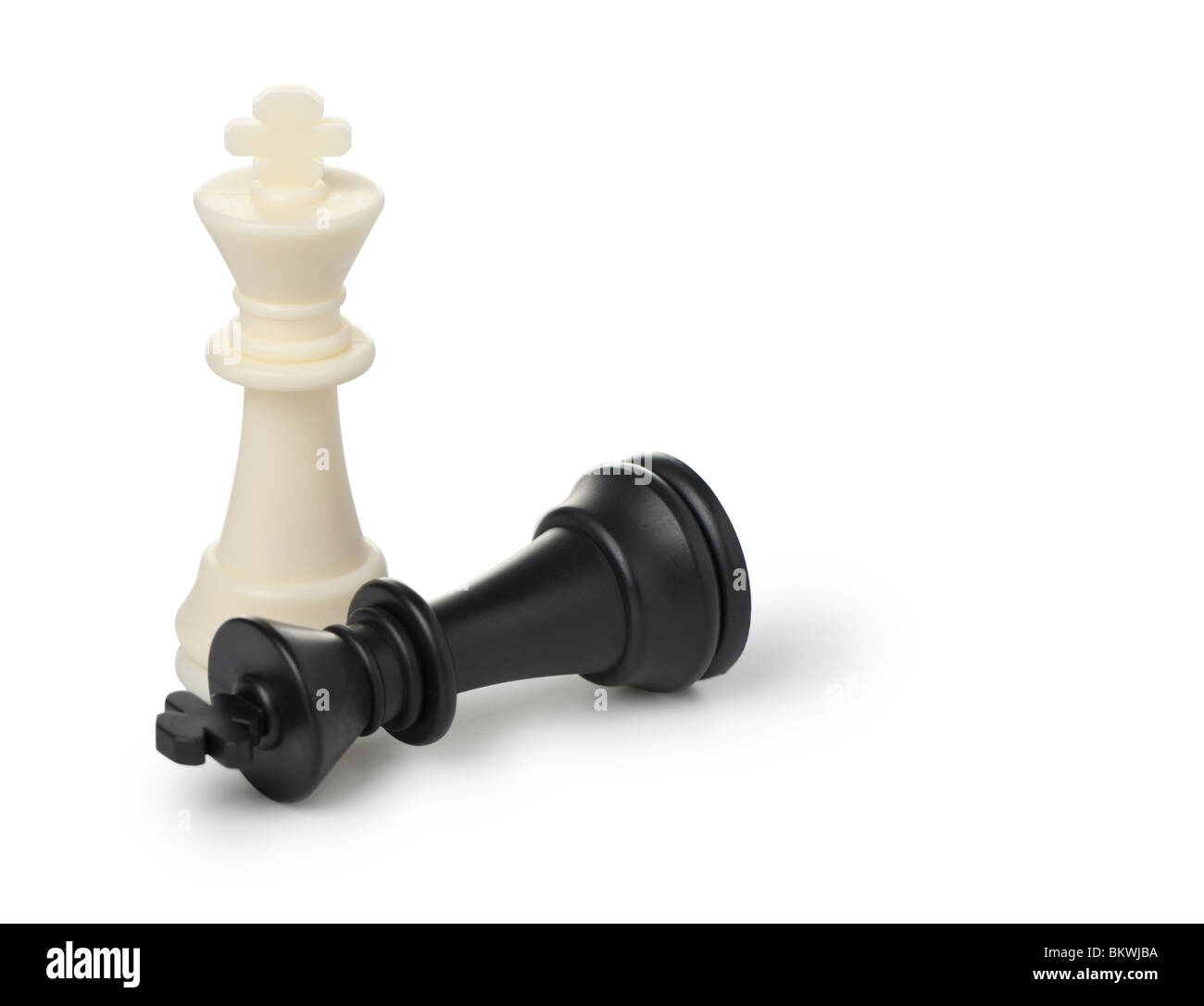 Death of king. Chessmen. Concept of a victory and loss. Stock Photo