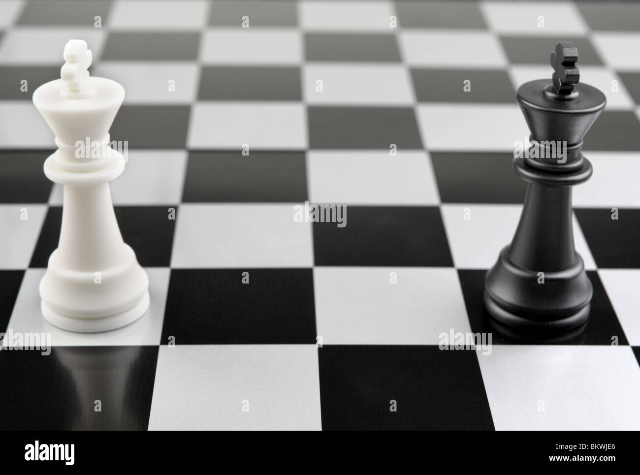 Opposition. Chessmen of competing kings, conceptual concept of competition Stock Photo