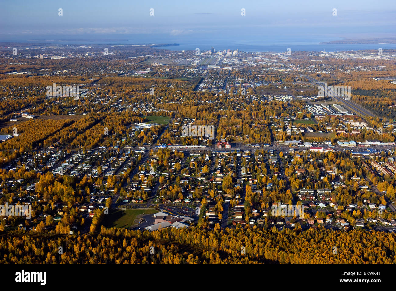 Down Town Anchorage An Aerial View Of This Largest City In Alaska