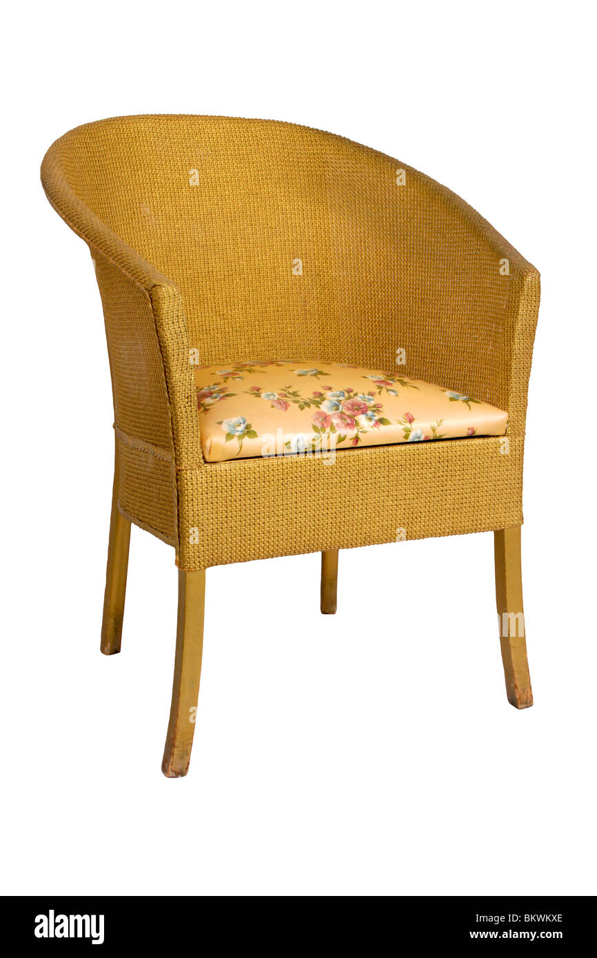 Vintage 1960 S Golden Commode Bedroom Chair Isolated On