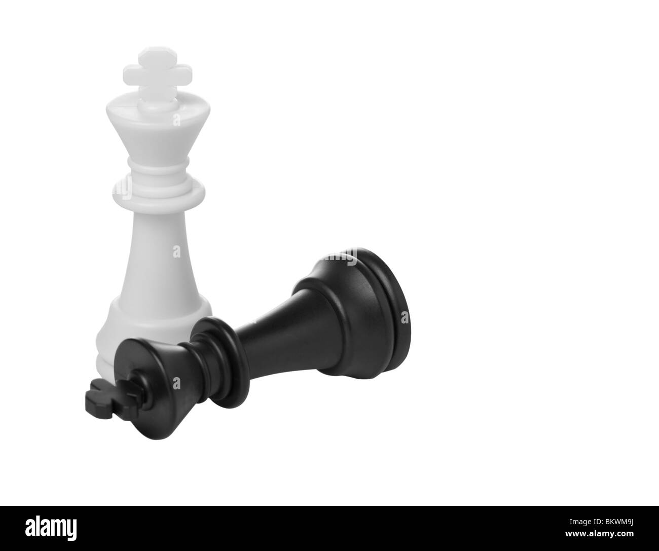 Death of king. Chessmen. Concept of a victory and loss. Stock Photo