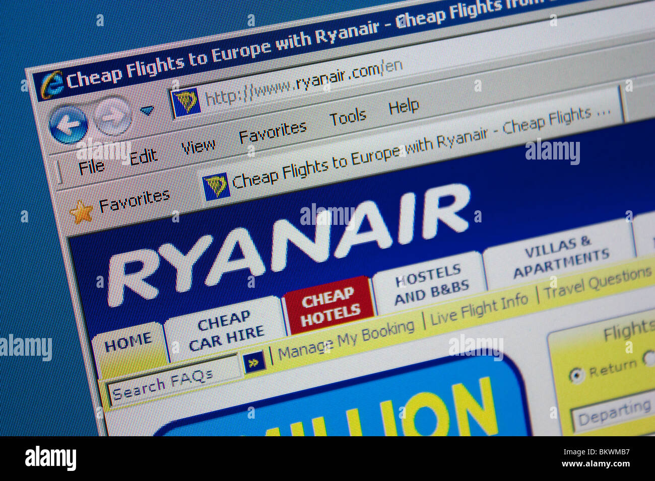 Ryanair budget cheap travel flight air hotel Stock Photo Alamy