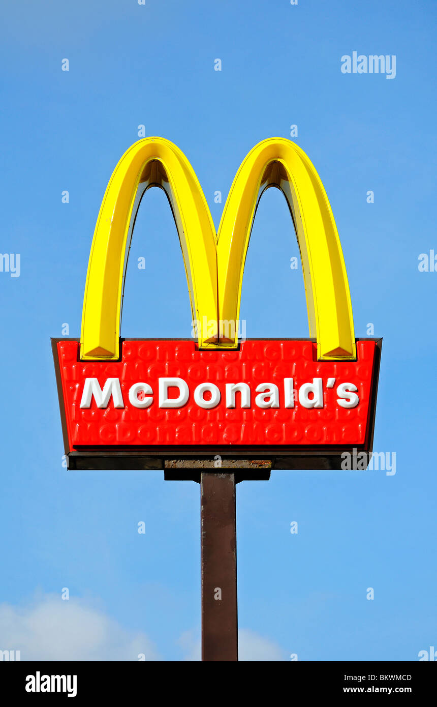 mcdonalds sign, uk Stock Photo