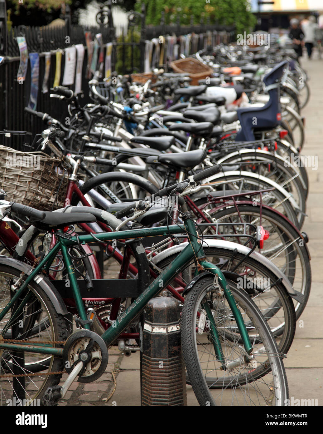Cycles bicycles line row stack rack hires stock photography and images