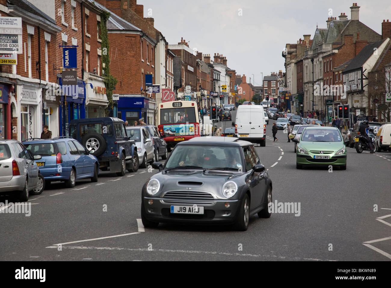 Market Street in Ashby de la Zouch, Leicestershire, England Stock Photo