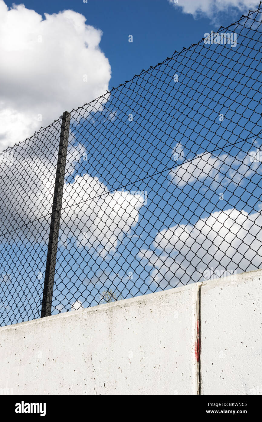 Fence with blue sky Stock Photo