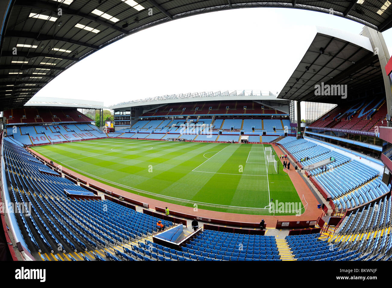 View inside Villa Park Stadium, Birmingham. Home of Aston Villa Football Club Stock Photo
