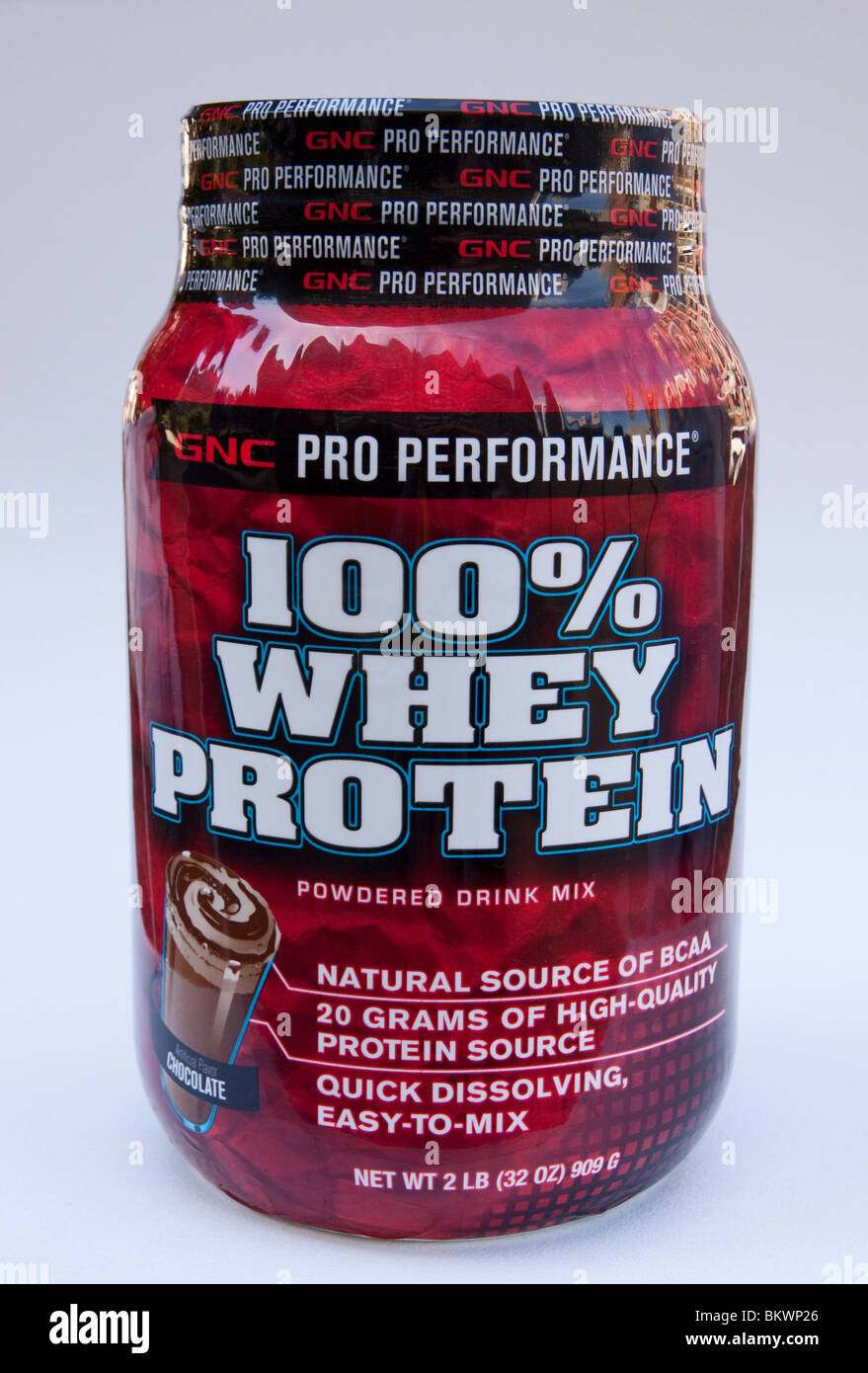 Whey protein drink powder. Stock Photo