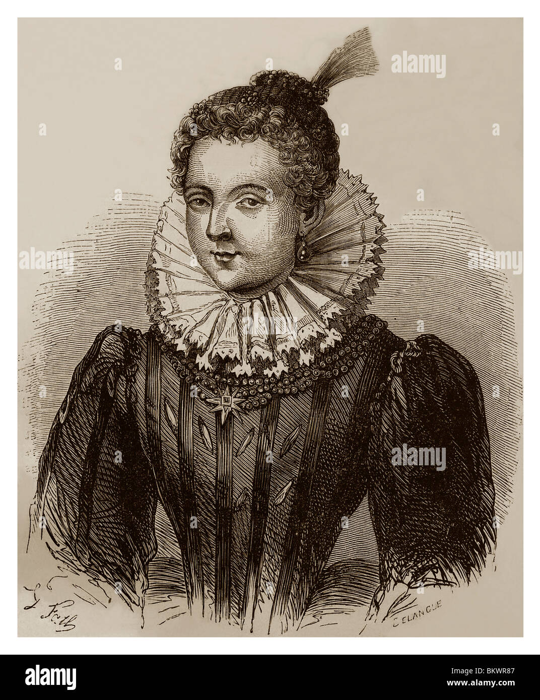 Henriette d' Entragues (1579-1633): Favourite mistress of King Henry IV of France from 1599. Stock Photo