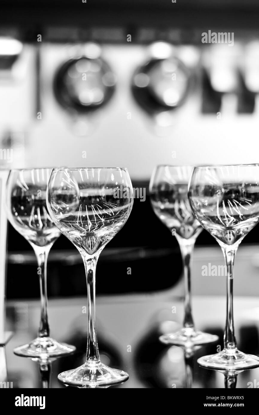 Dishware on table Black and White Stock Photos & Images - Alamy