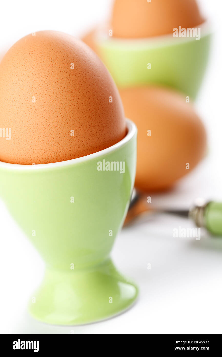 egg in egg cup Stock Photo