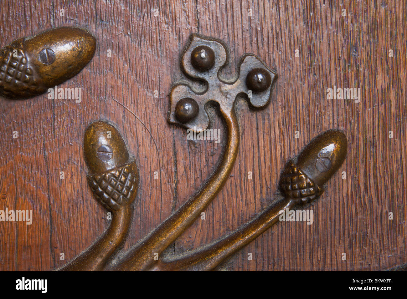 Detail of the architecture of thew Collegiale, Neuchatel, Switzerland. Charles Lupica Stock Photo