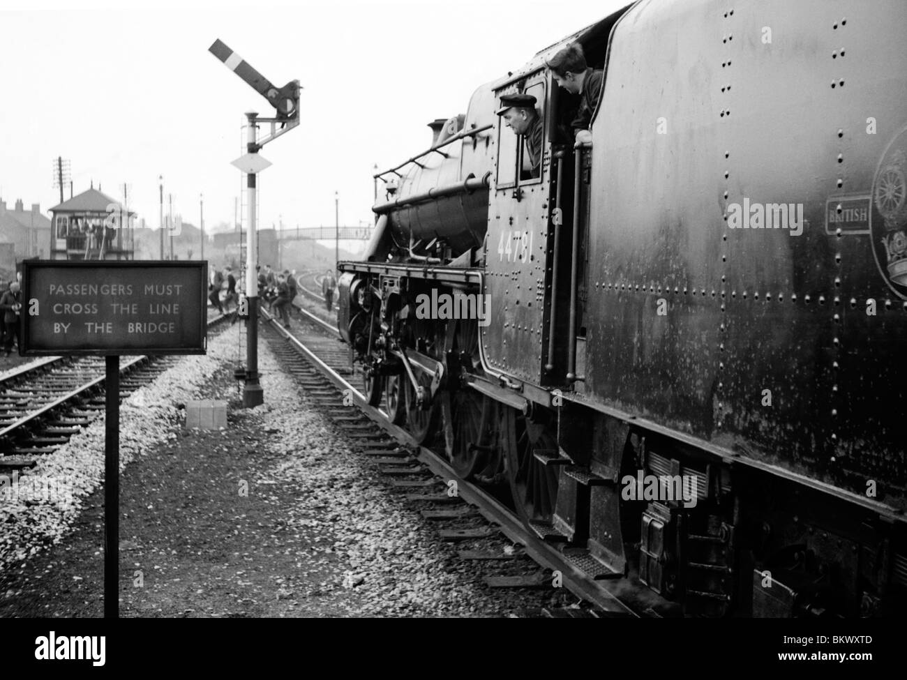 engine number 44781 stanier black 5 class heads an excursion during the last days of steam on british rail Stock Photo