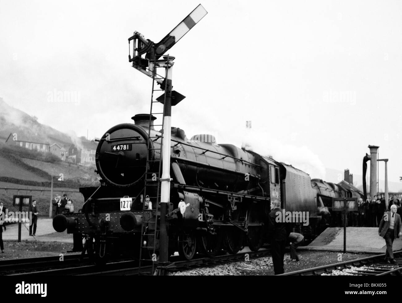 engine number 44781 heads an excursion during the final days of steam on british rail Stock Photo