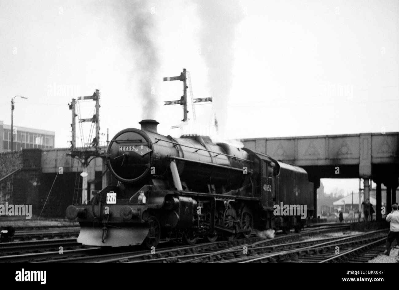 engine number 48652 stanier 8f class on an excursion during the last days of steam on british rail Stock Photo