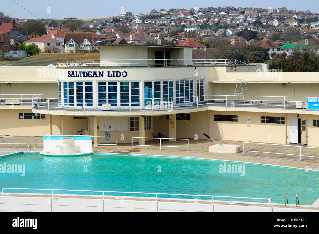 Saltdean Lido Art Deco architecture near Brighton Stock Photo Alamy